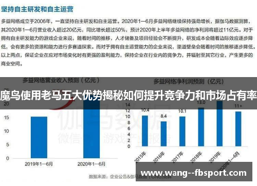 魔鸟使用老马五大优势揭秘如何提升竞争力和市场占有率
